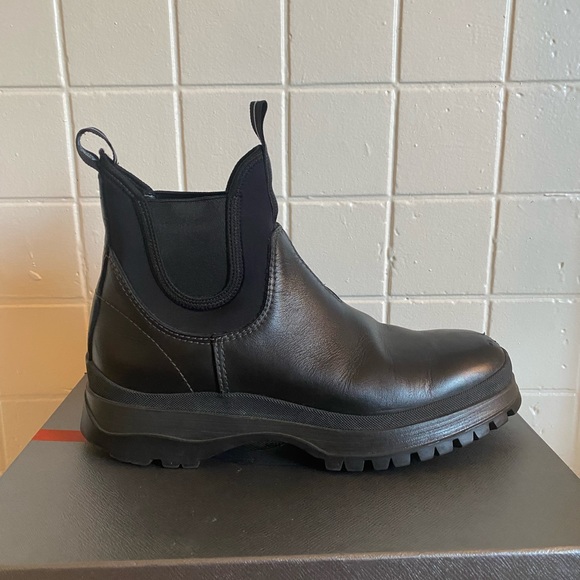 Prada Men’s Brixxen Boot Black US 10 - Picture 2 of 7